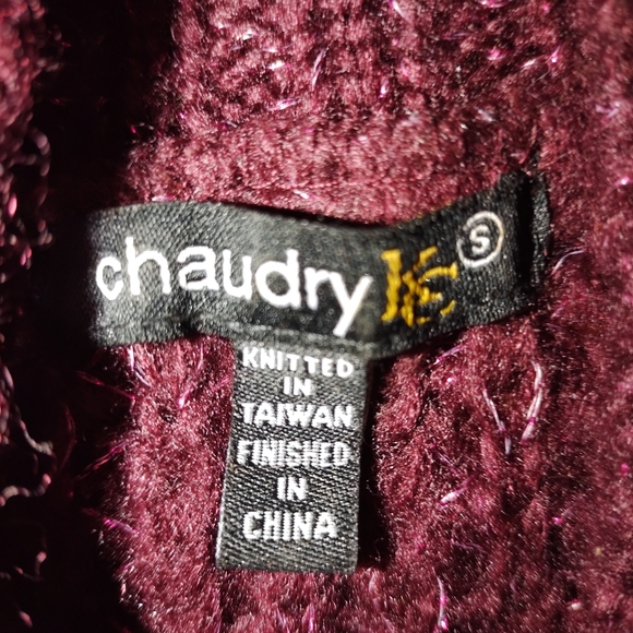 Chaudry KC Vintage Plum Metallic Sweater S - Picture 2 of 7